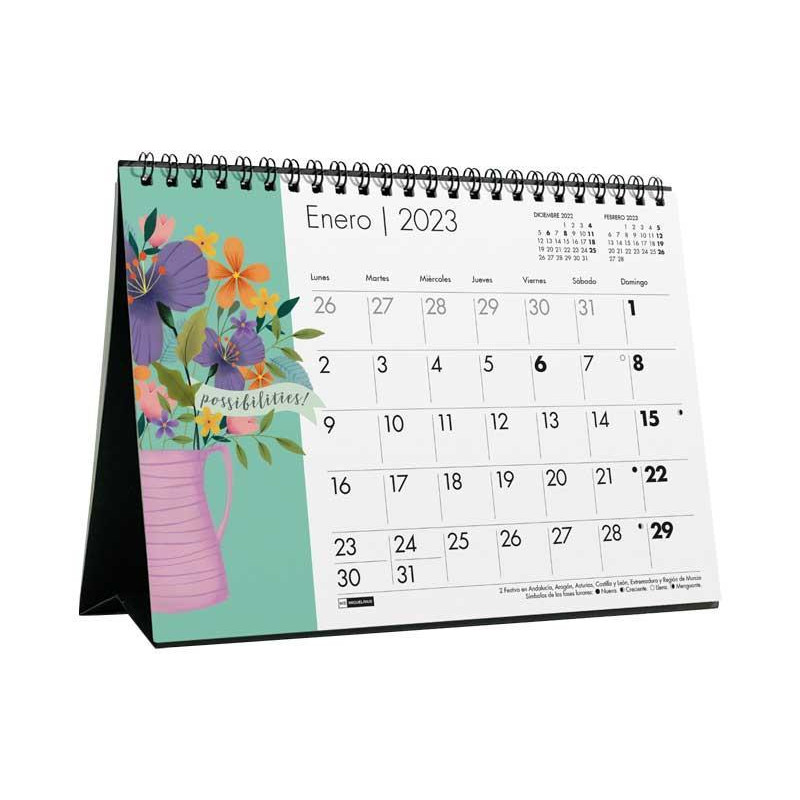 Calendario Sobremesa Miquelrius Trend Flores