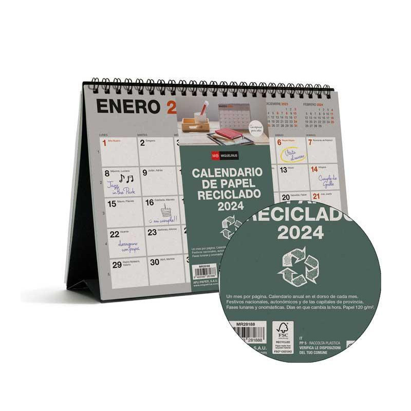 Calendario Sobremesa Miquelrius Recycled