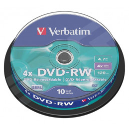 BOBINA 10 DVD-RW  VERBATIM...