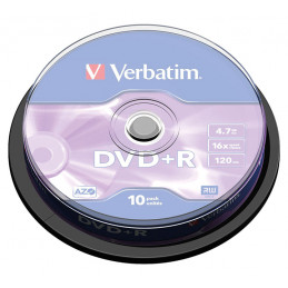 BOBINA 10 DVD+R 16X 4,7GB...