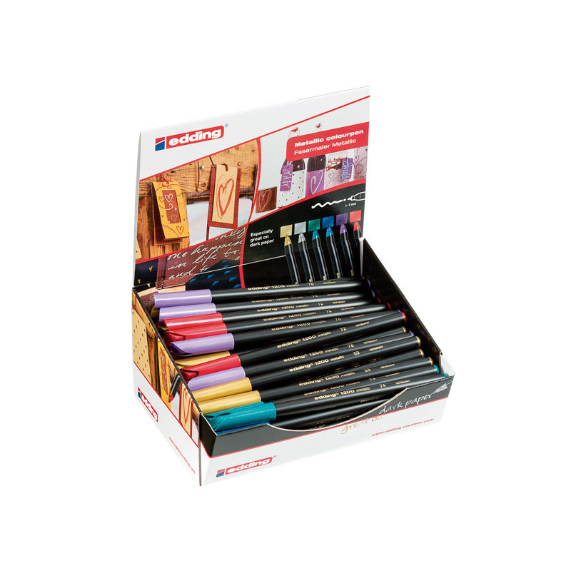  Edding 1200 - Rotuladores de colores (color negro, multicolor)  : Juguetes y Juegos